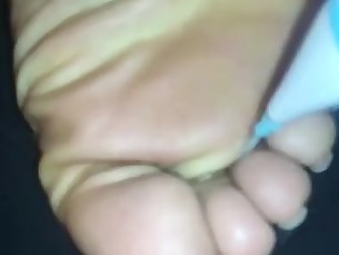 Ebony BBW Feet Foot Fetish Oil