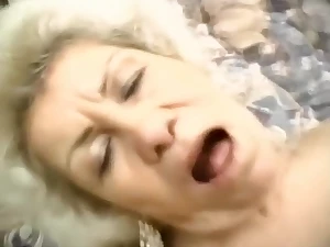 Granny Budai Gets A Lesbian Friend To Gape Her