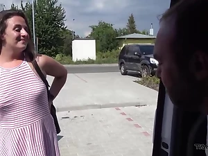 Amateur Brunette With Small Tits Is Having Sex With A Stranger, In The Back Of A Van