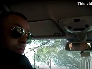 Hotgold Hot Blonde MILF Fucking the driver outdoors