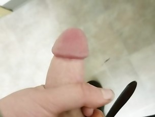 Amateur Bathroom Brunette Big Cock Cumshot Hardcore Hot Masturbation